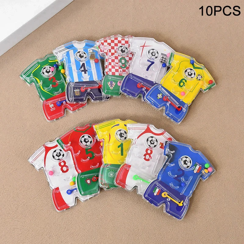 Soccer Party Bracelets Keychain | Pin Ball Maze Game Toys for Football Theme Kids Birthday
