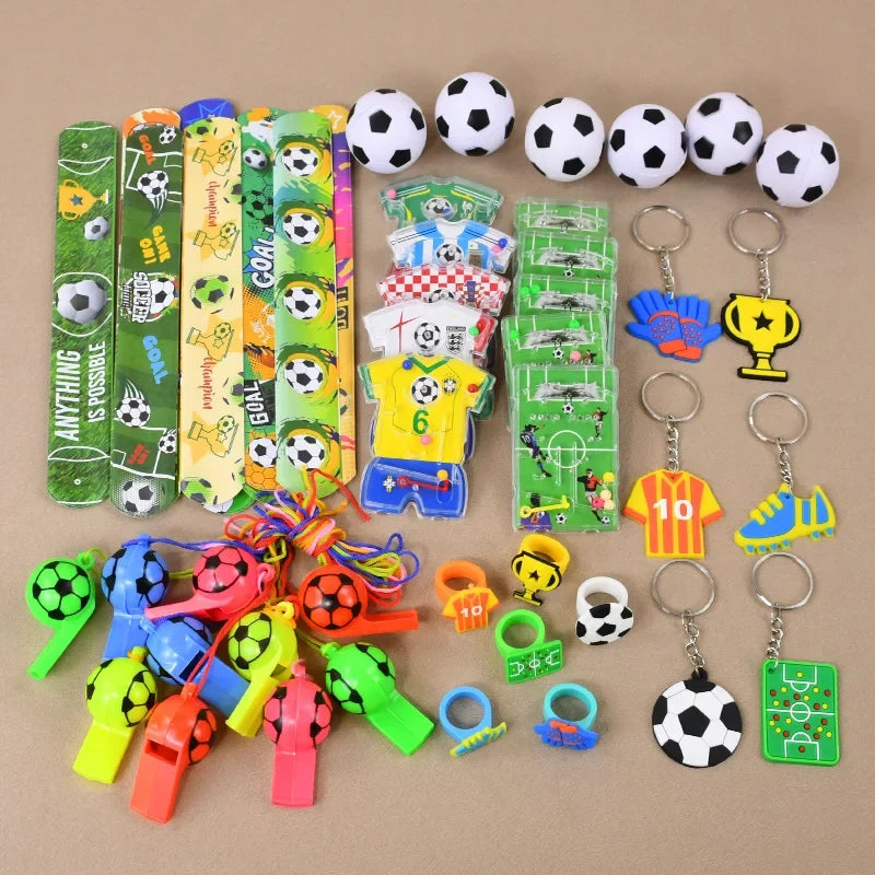 Soccer Party Bracelets Keychain | Pin Ball Maze Game Toys for Football Theme Kids Birthday