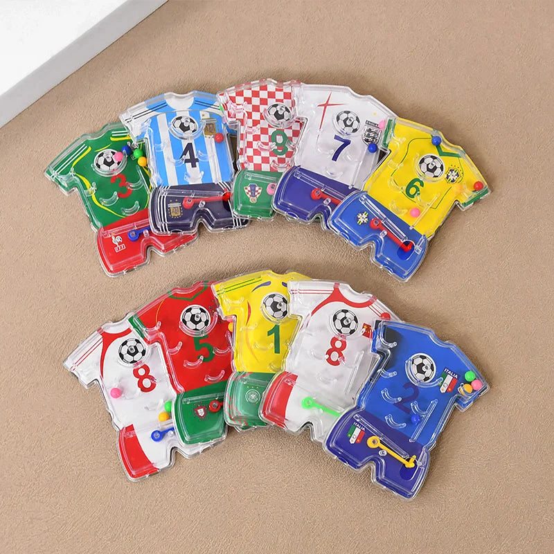 Soccer Party Bracelets Keychain | Pin Ball Maze Game Toys for Football Theme Kids Birthday