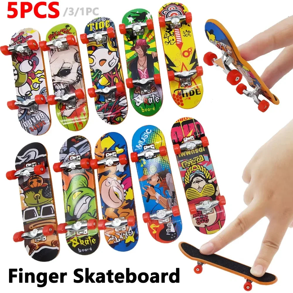 Mini Finger Skateboard Alloy Stand Fingerboard Toy | Graffiti Finger Skate Board Novelty Toys for Kids & Adult