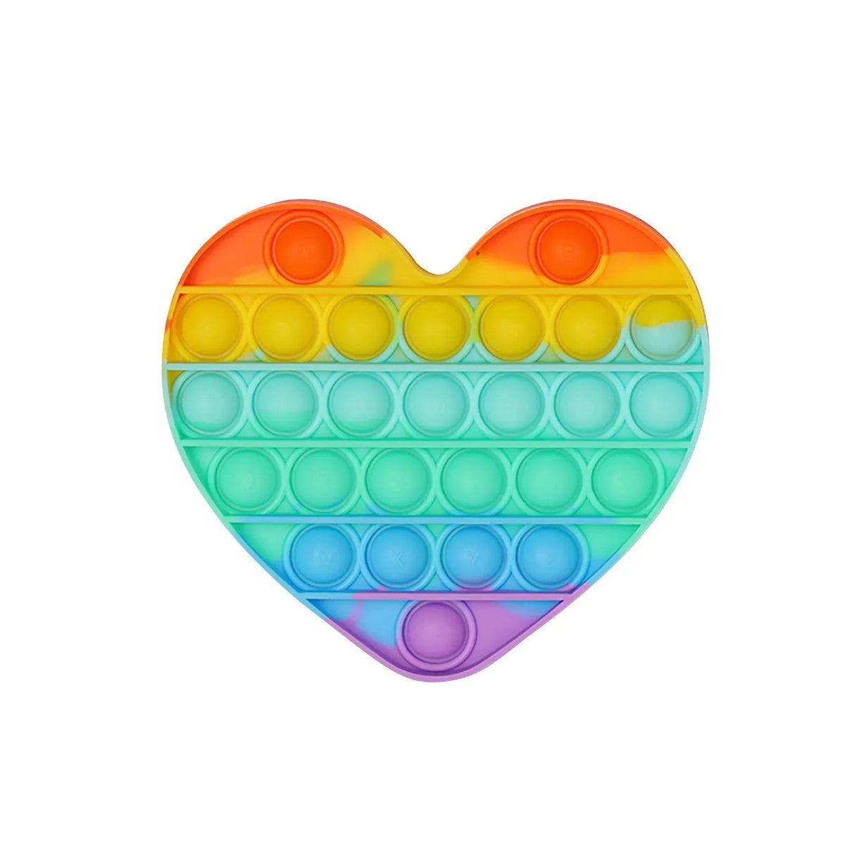 Rainbow Square Round Fidget Toys Push Bubble Sensory 20cm